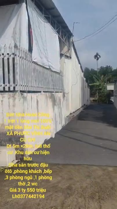 Nhà 2 tầng mặt tiền Mai Thị Buội, Củ Chi 140m² giá 3.55 tỷ - Sẵn sàng vào ở!