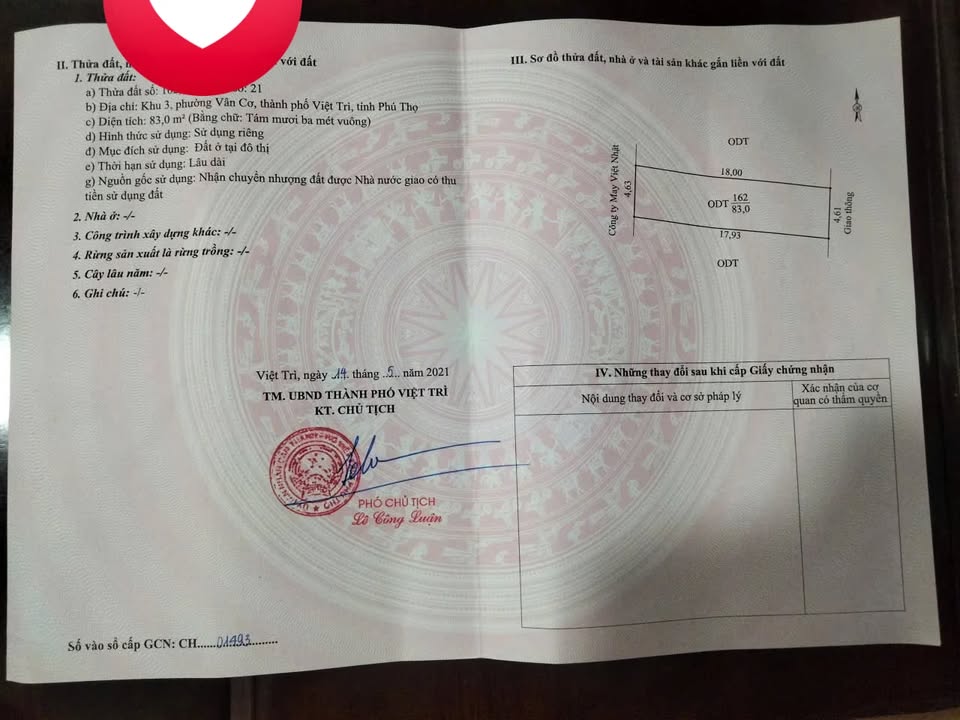 Nhà riêng khu phố 2, phường Vân Cơ, 83m² giá 2.8 tỷ - Vị trí trung tâm, tiện ích đầy đủ!