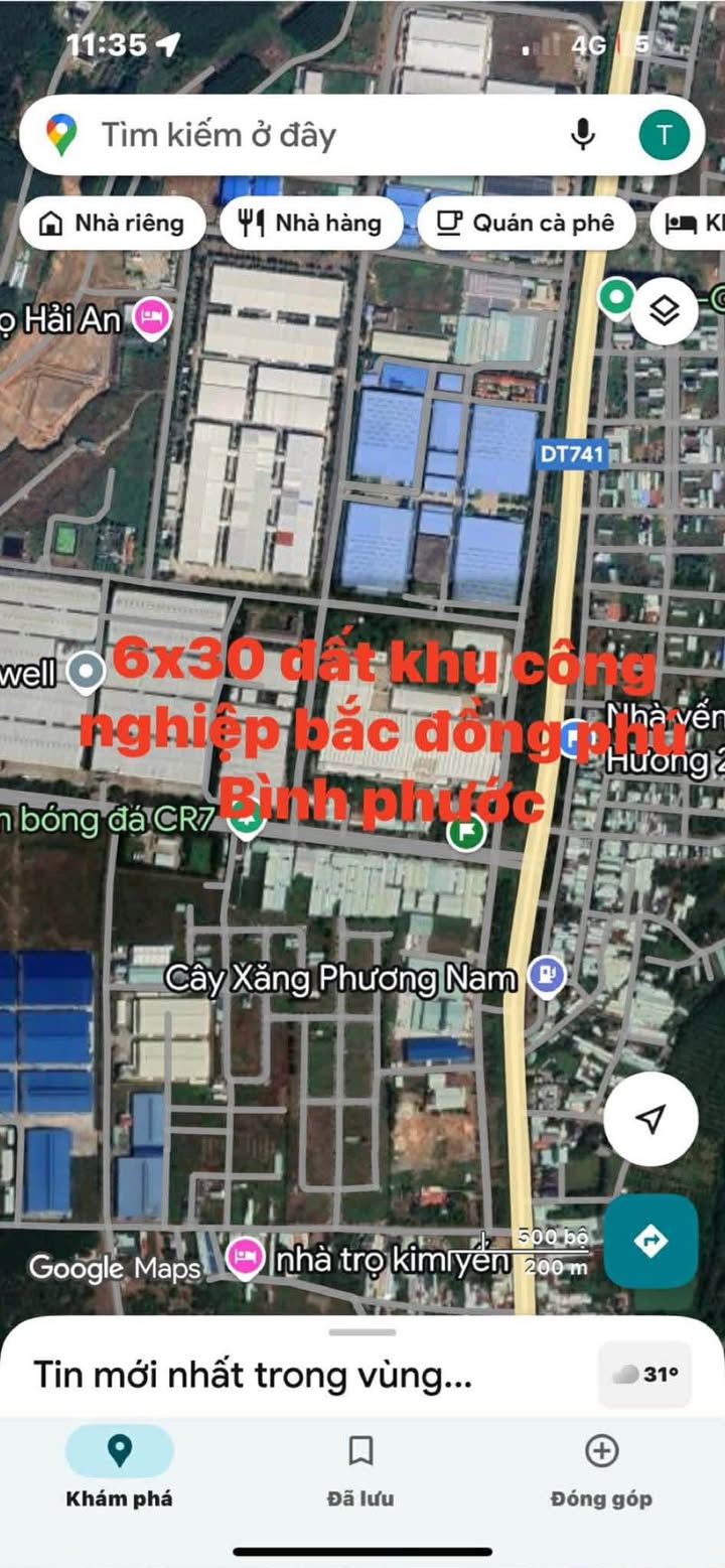 Đất thổ cư 180m² khu công nghiệp Bắc Đồng Phú, giá 1.27 tỷ - Sổ đỏ chính chủ!