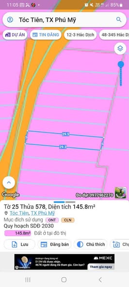 Đất nền Châu Pha, Phú Mỹ 145m² giá 950 triệu - Đường nhựa lớn, tiện ích đầy đủ!