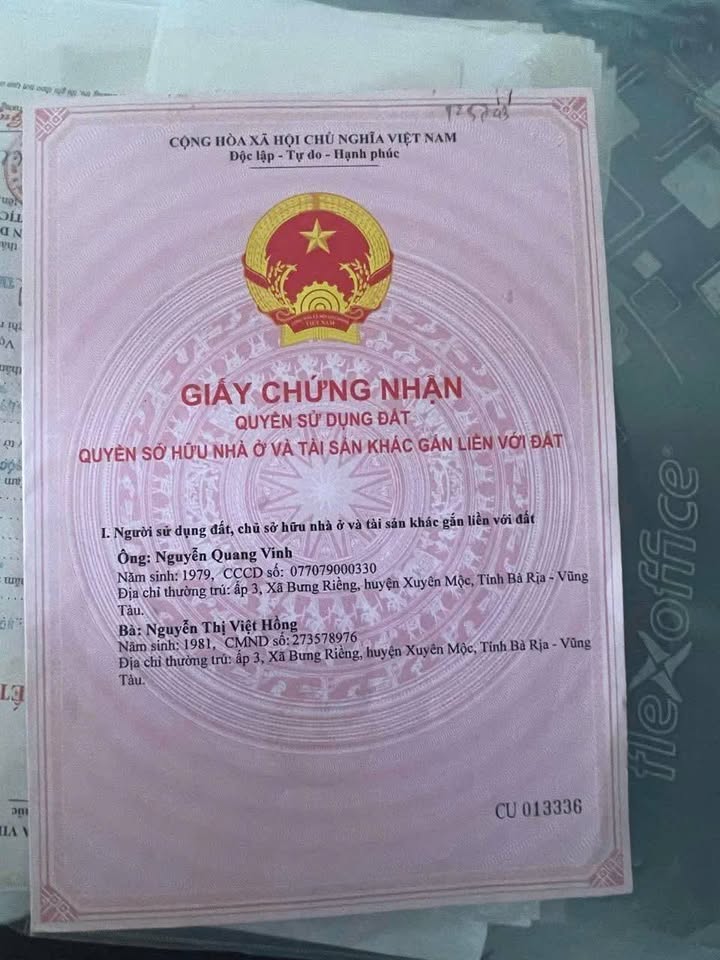 Đất nền chính chủ tại xã Bưng Riềng, Xuyên Mộc 819m² giá 4.8 tỷ - Mặt tiền nhựa, gần biển!