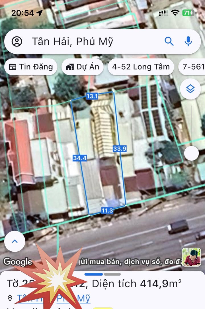 Đất mặt tiền Quốc Lộ 51, Tân Hải, 414m² - Kinh doanh sầm uất, giá chỉ 750 triệu