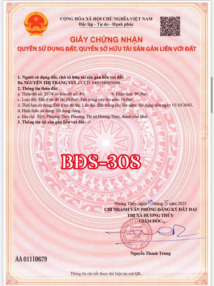 Đất nền 87m² K. Tôn Thất Sơn, P. Thanh Thủy, TP. Huế giá 615 triệu - Cơ hội đầu tư tuyệt vời!