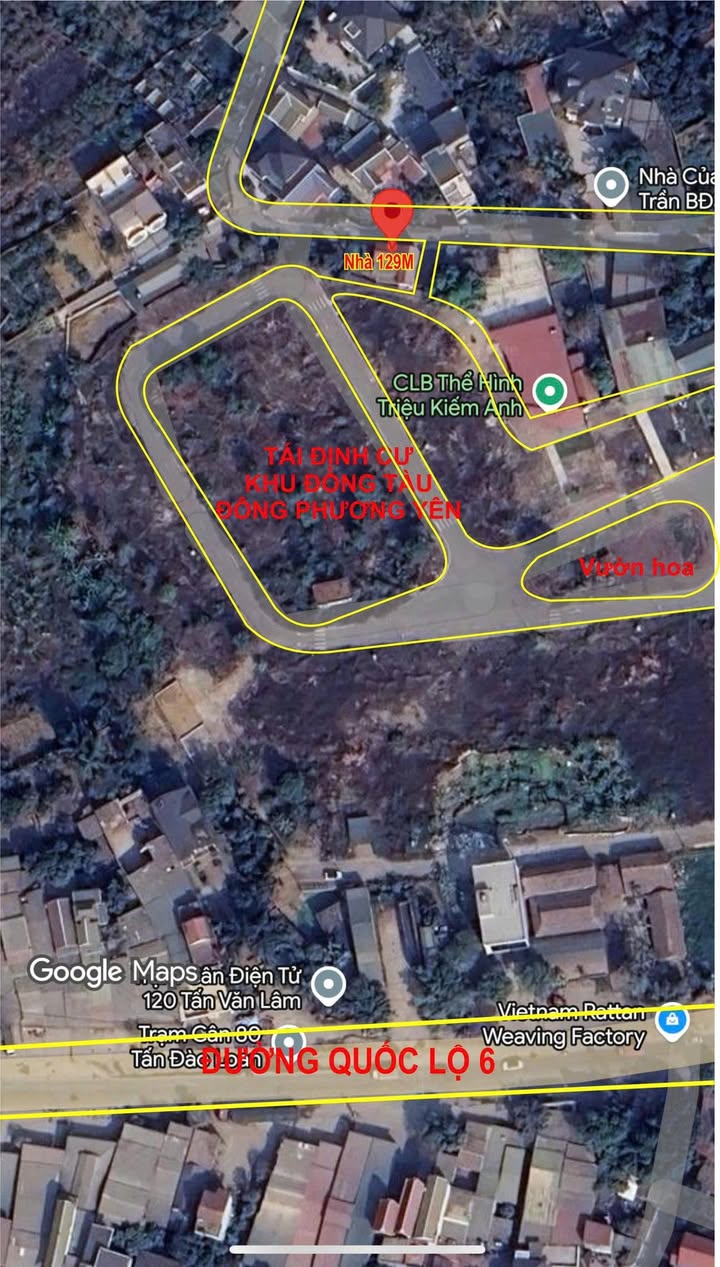 Đất Tái Định Cư Đồng Tàu, Chương Mỹ, 129m² giá 6 tỷ - Lô góc thoáng mát