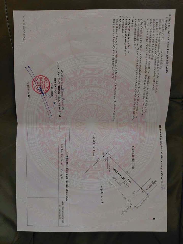 Đất thổ cư 210m² tại Mộc Châu giá thỏa thuận - Không khí trong lành và yên tĩnh!