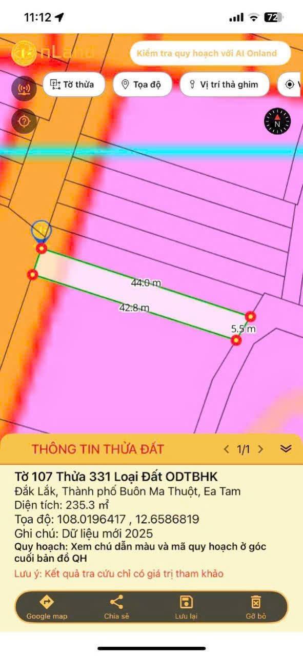 Đất mặt tiền Phùng Hưng, phường Ea Kao, 236m² giá 2.58 tỷ - Cơ hội đầu tư tuyệt vời!
