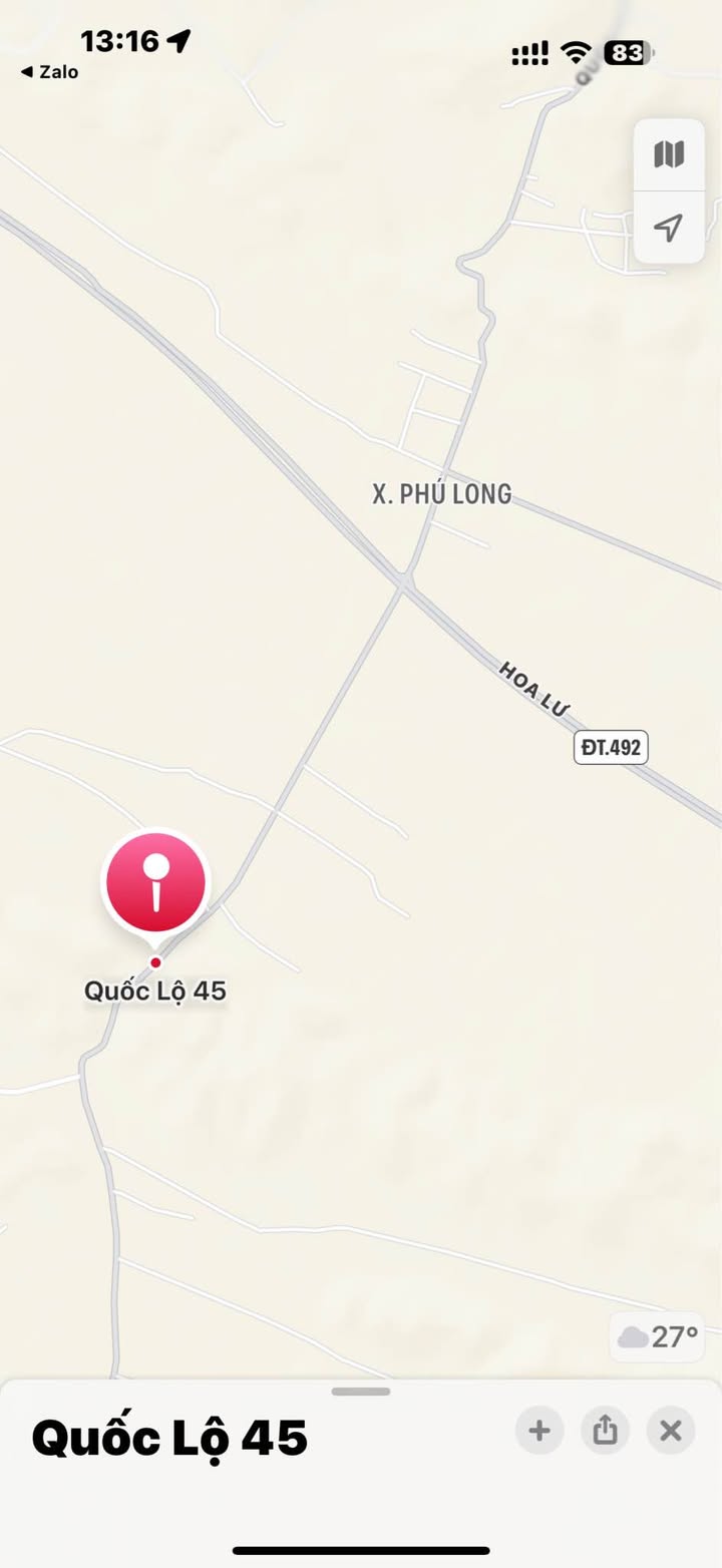 Đất mặt tiền Quốc lộ 45, xã Phú Long, 300m² giá 1.9 tỷ - Kinh doanh sầm uất!