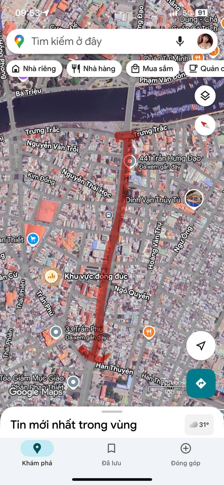 Cho thuê mặt bằng đường Trần Hưng Đạo, Phan Thiết 200m² - Giá thỏa thuận, vị trí đắc địa!