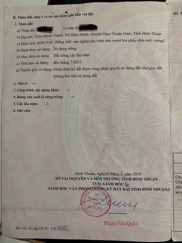 Đất nền Hàm Minh 6000m² giá thỏa thuận - Mặt tiền đường nhựa, gần chợ!