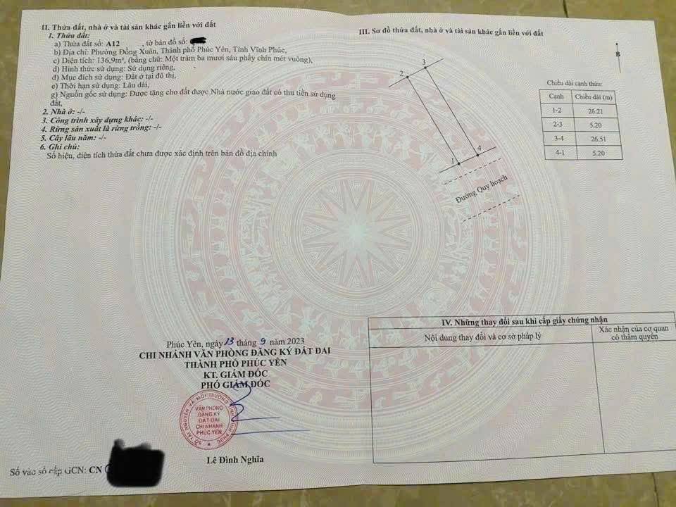 Đất nền đường Trường Chinh, Xuân Hòa, Phúc Yên 136m² - Đầu tư sinh lời ngay!