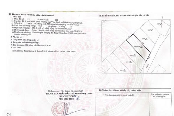 Đất nền Đại Yên, Hạ Long 106m² giá 1 tỷ - Sổ đỏ chính chủ trao tay!