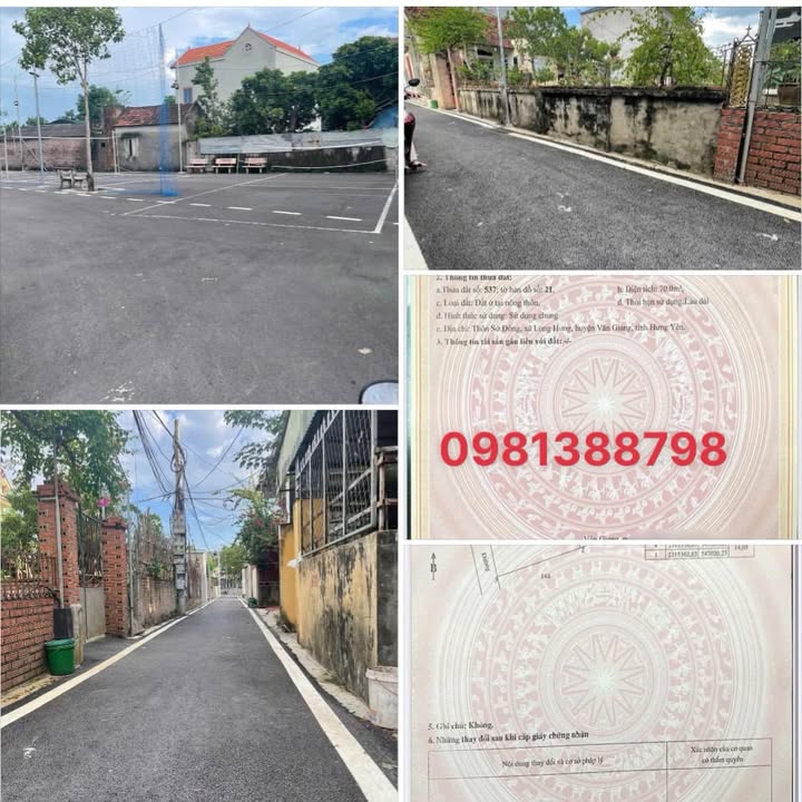 Đất thổ cư Sở Đông, Văn Giang 70m² giá chỉ 6x triệu/m² - Cơ hội đầu tư hiếm có!