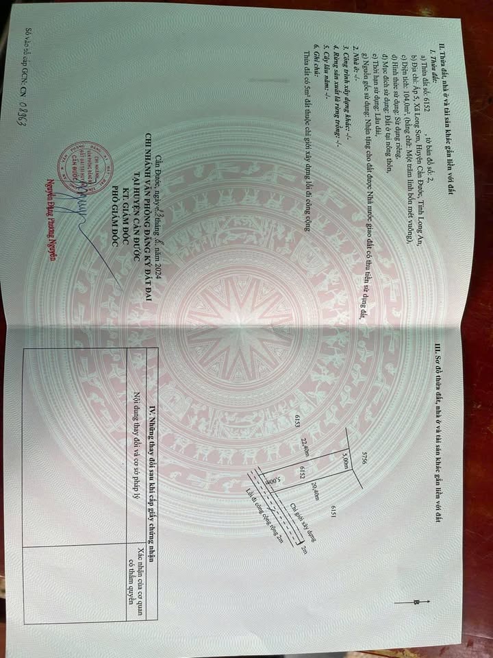 Đất thổ cư Long Sơn, Cần Đước 100m² giá 600 triệu - Sổ hồng chính chủ!