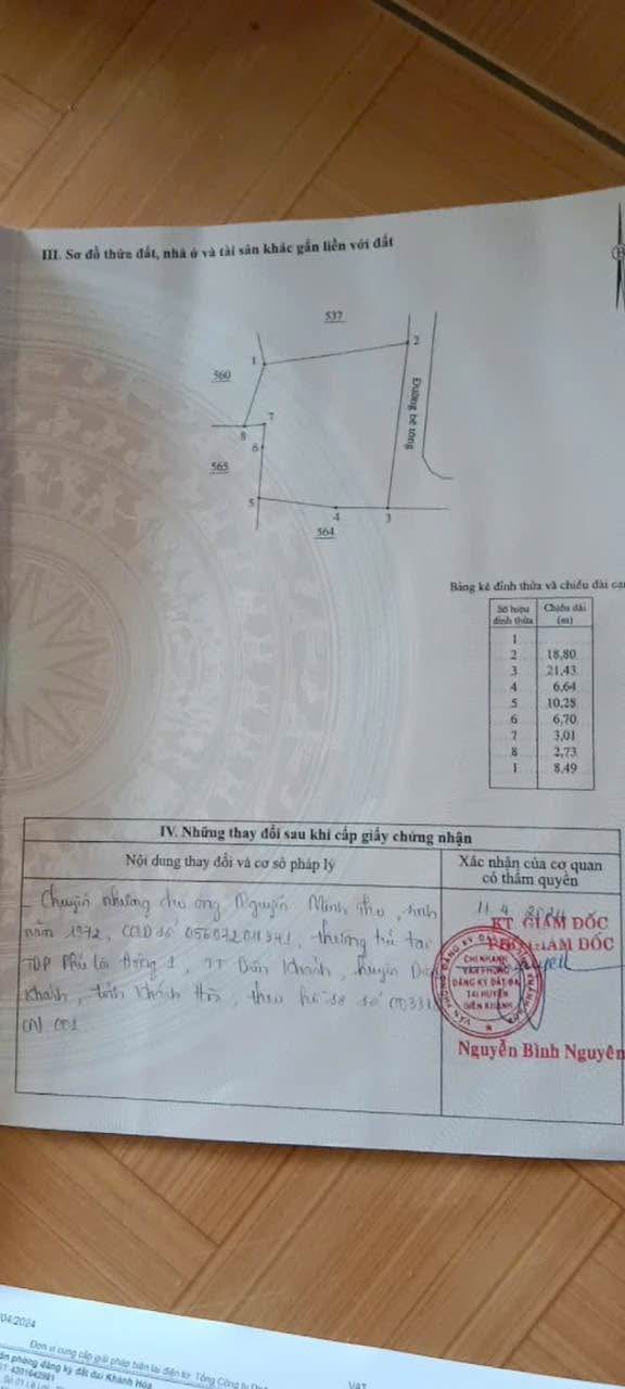 Đất thổ cư Diên Điền, Diên Khánh 357m² giá 2.3 tỷ - Cơ hội đầu tư tuyệt vời!