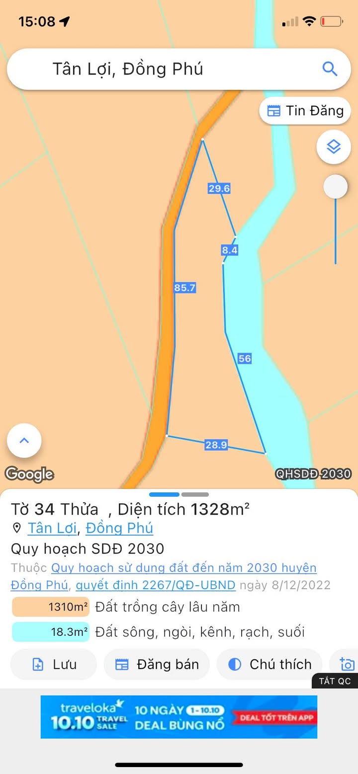 Đất nền Tân Lợi Đồng Phú 1.3 sào giá chỉ 300 triệu - Cơ hội đầu tư tuyệt vời!