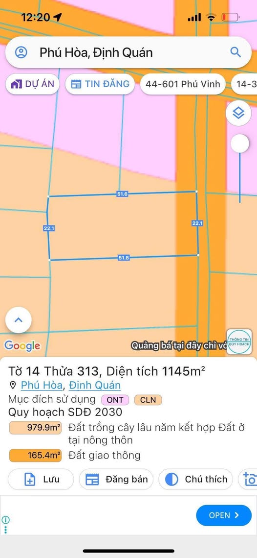 Đất thổ cư 100m² xã Phú Hòa, Định Quán, 1.25 tỷ - Bán gấp chính chủ!