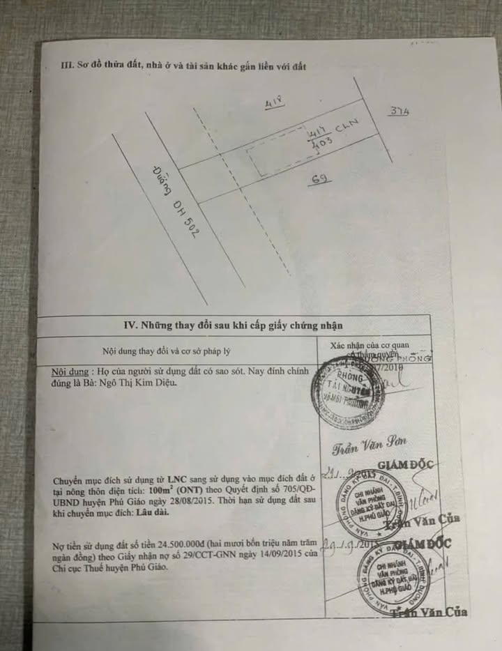 Đất mặt tiền đường DH502 xã An Bình 360m² giá chỉ 1.4 tỷ - Cơ hội đầu tư sinh lời!