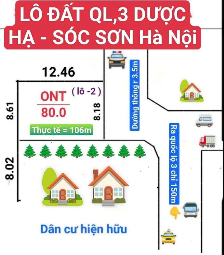 Đất nền Tiên Dược Sóc Sơn 80m² giá 2.6 tỷ - Đầu tư sinh lời ngay!