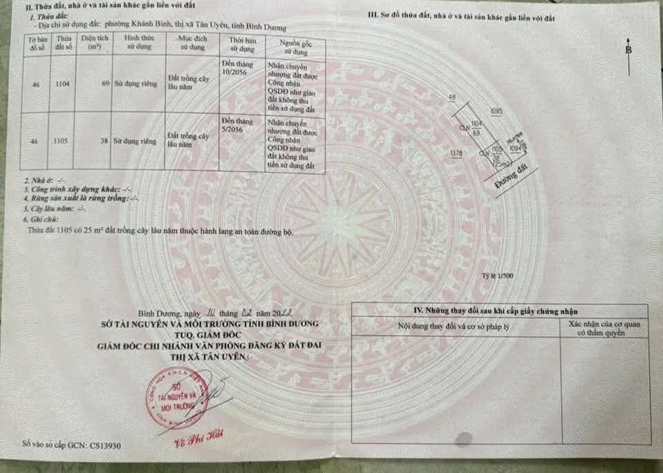 Đất nền Khánh Bình Tân Uyên 130m² giá 1.2 tỷ - Cơ hội đầu tư hấp dẫn!