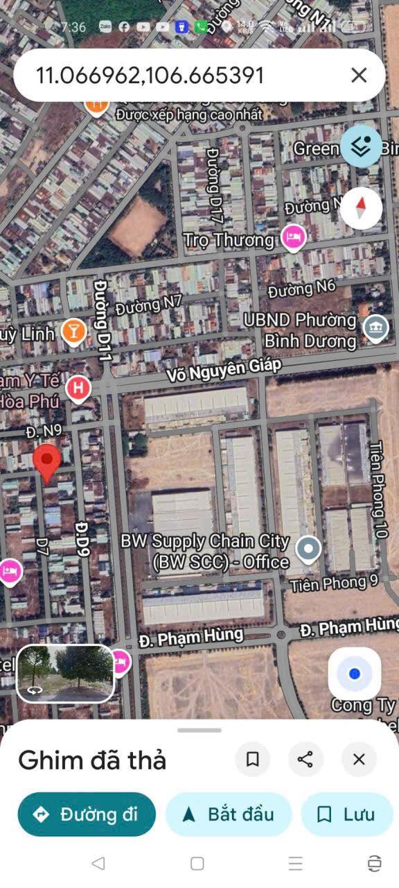 Đất nền đường D7, phường Hòa Phú, 300m² giá 5 tỷ - Cơ hội đầu tư tuyệt vời!