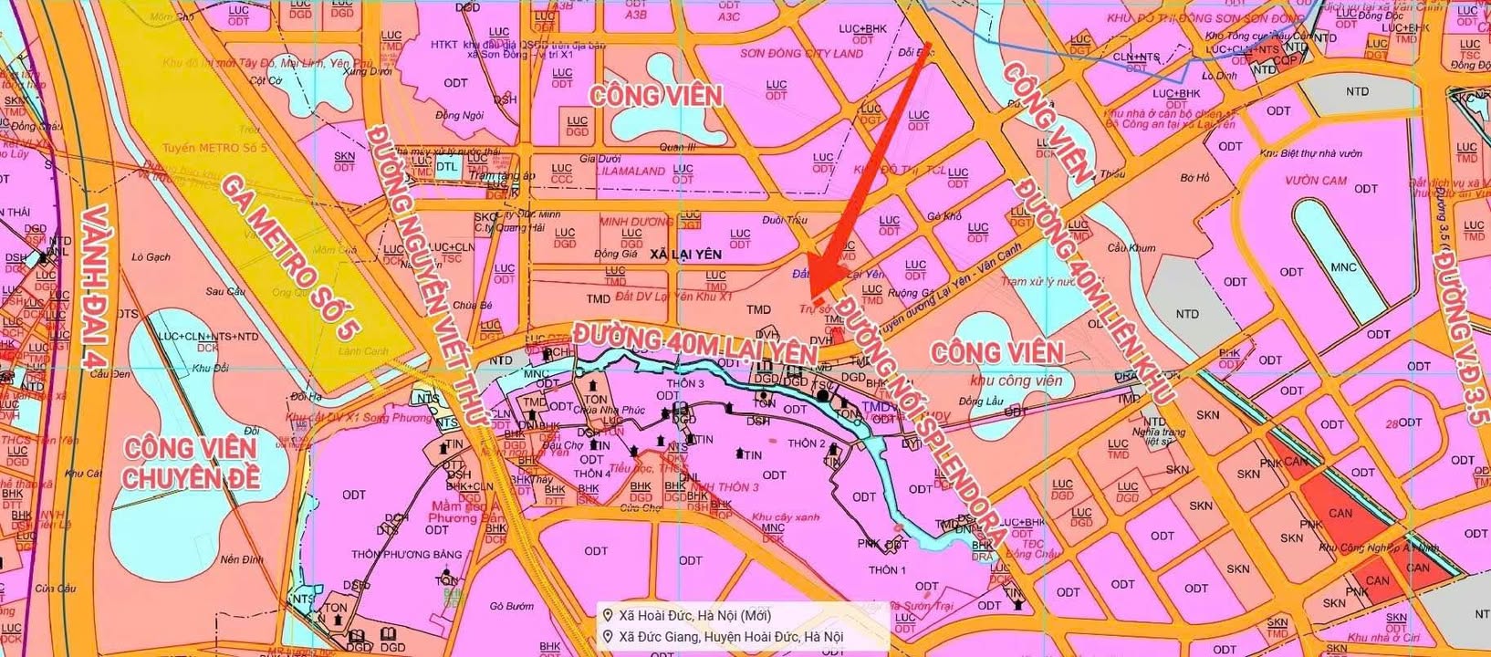 Đất nền Lại Yên 150m² giá 13.95 tỷ - Mặt tiền 9.09m, đường rộng 9.5m