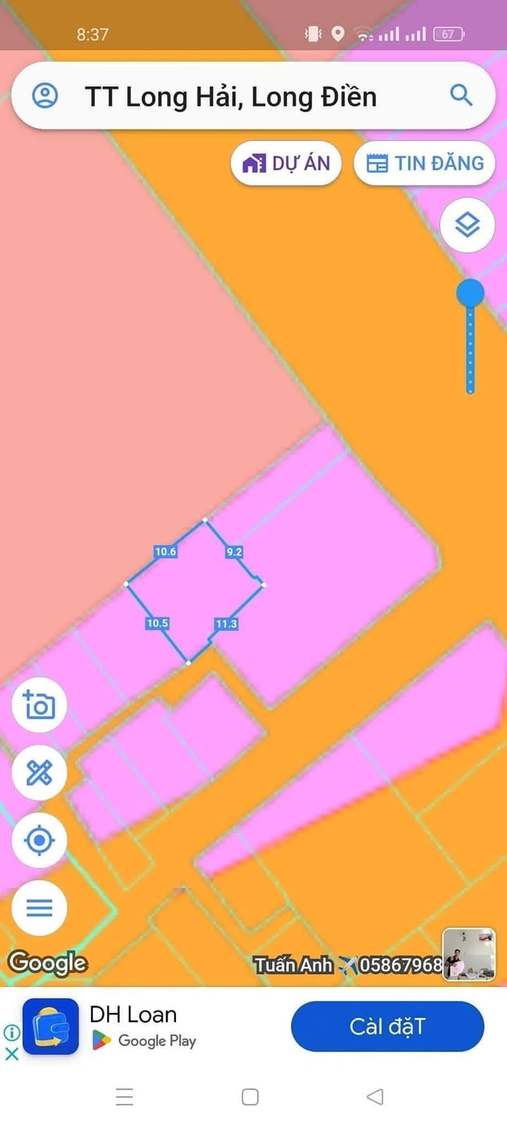 Đất nền tại xã Long Hải 105m² giá 1.45 tỷ - Đầu tư lý tưởng gần biển!