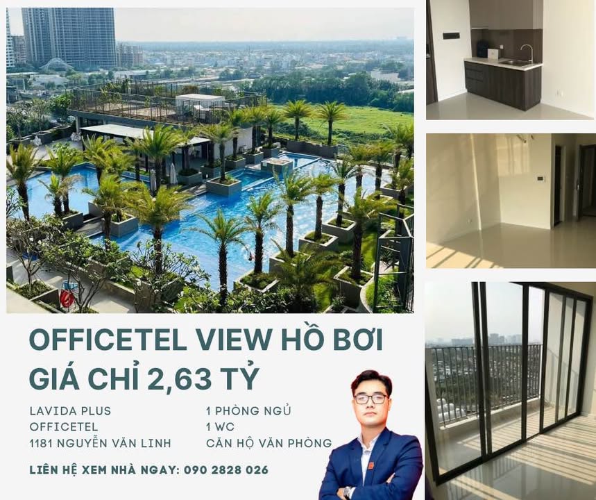 Officetel Lavida Plus Quận 7 38m² giá 2.63 tỷ - Dòng tiền thụ động ngay lập tức!