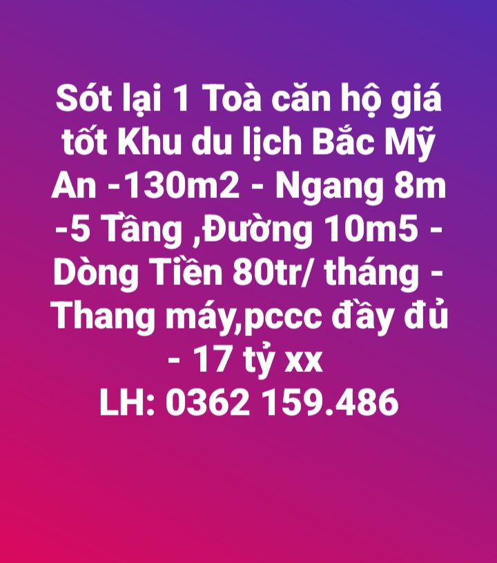 Căn hộ 130m² Đà Nẵng giá 17 tỷ - Đầu tư sinh lời tuyệt vời!