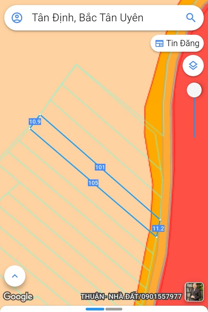 Đất nền Tân Định, Bắc Tân Uyên 1060m² giá 1.15 tỷ - Cơ hội đầu tư hiếm có!