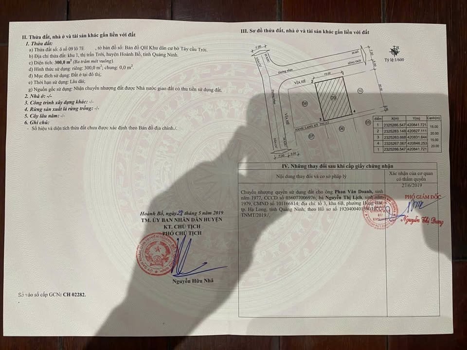 Bán lô đất biệt thự Hoành Bồ 300m² giá 4.8 tỷ - Sổ đỏ chính chủ