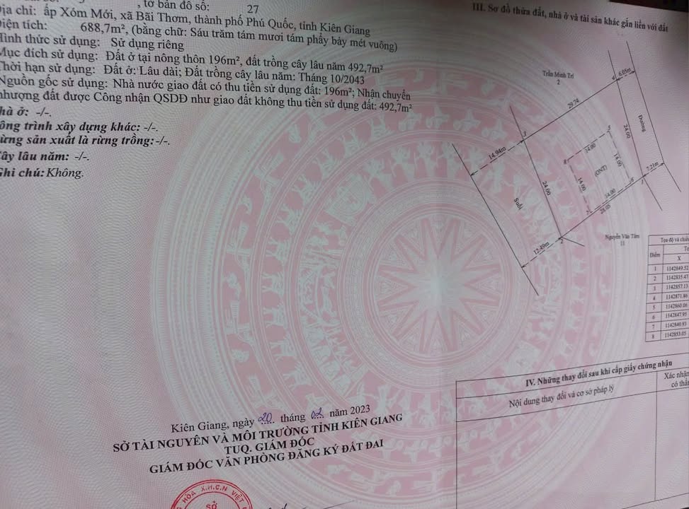 Đất đẹp 700m² tại Bãi Thơm, Phú Quốc - Cơ hội đầu tư lý tưởng!