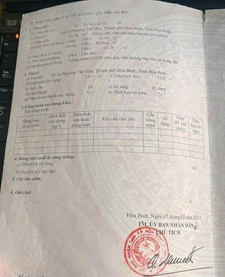 Đất nền Tân Hòa Hòa Bình 61m² giá 800 triệu - Đường thông taxi thuận tiện!