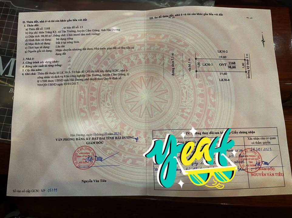 Đất nền KĐT TNR Tân Trường 98m² giá 2.1 tỷ - Đầu tư sinh lời nhanh!