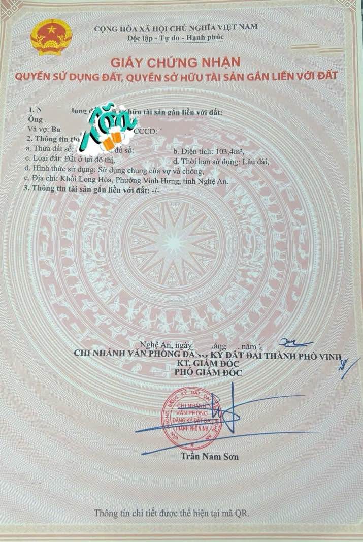 Đất nền Vinh Hưng 103.4m² giá 3.6 tỷ - Đối diện đấu giá cực đẹp!