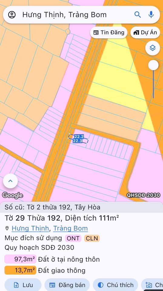 Đất nền Trảng Bom 110m² giá 860 triệu - Sổ đỏ chính chủ, cơ hội đầu tư hấp dẫn!