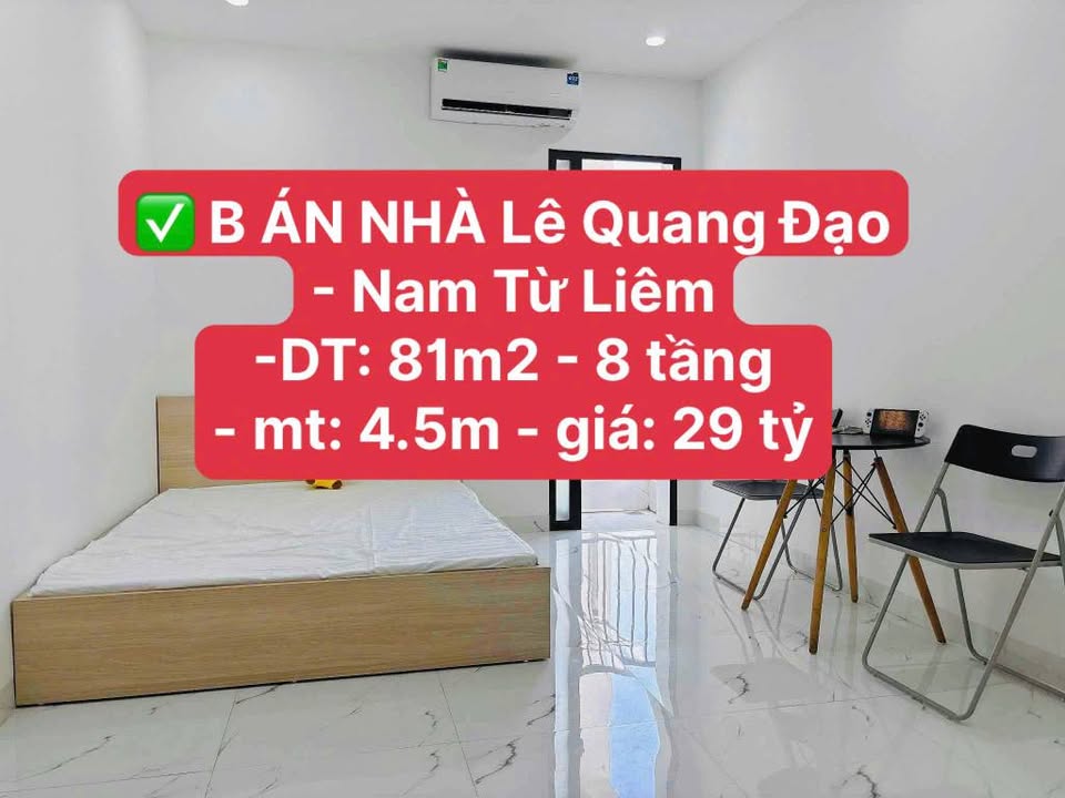 Căn hộ dịch vụ Lê Quang Đạo, Nam Từ Liêm, 81m² giá 29 tỷ - Đầu tư sinh lời ổn định!