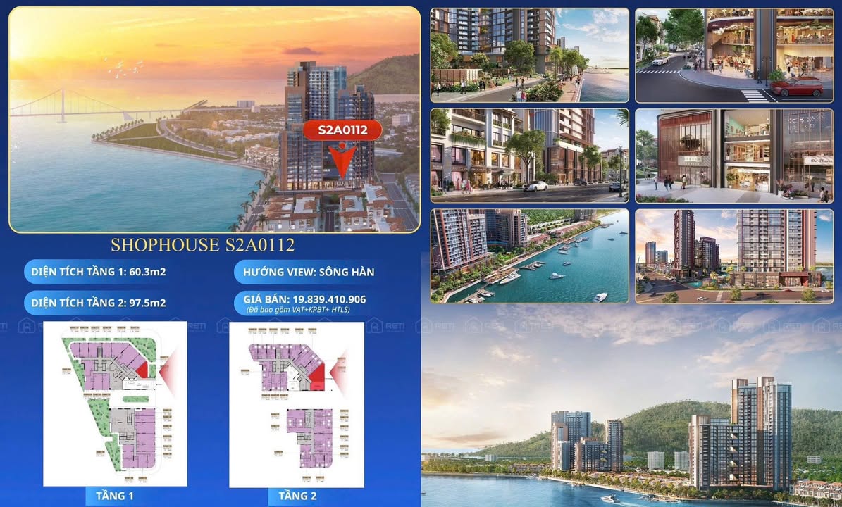 Shophouse Sun Symphony Đà Nẵng 157m² giá 14.133 tỷ - Đầu tư sinh lời bền vững!