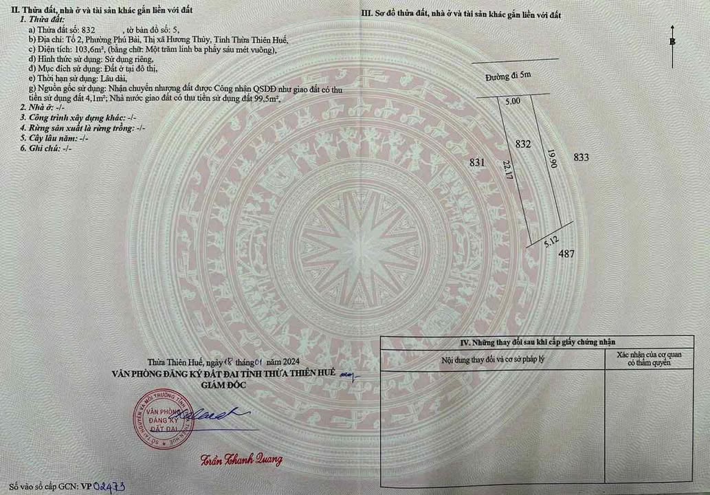 Đất nền Phú Bài Hương Thủy 103m² chỉ 900 triệu - Đầu tư sinh lời ngay!