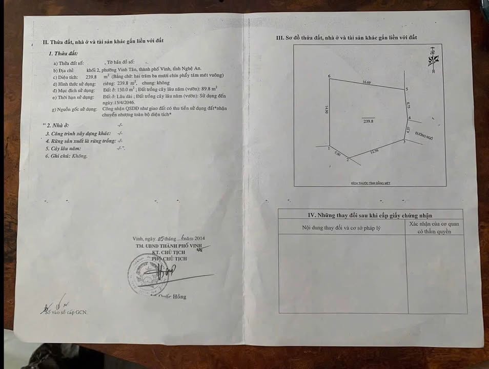 Đất Vinh Tân 239,8m² chỉ 4.8 tỷ - Hướng Đông, gần đường lớn!
