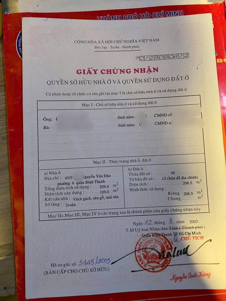 Nhà cấp 4 207m² tại Nguyễn Văn Đậu, Bình Thạnh giá 15.2 tỷ - Tiện xây dựng căn hộ dịch vụ!