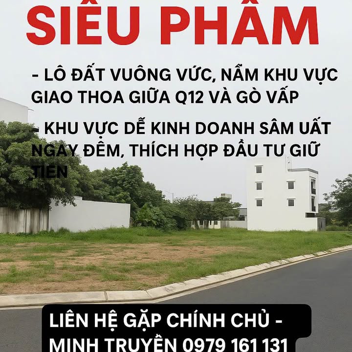 Đất mặt tiền Tô Ngọc Vân, Thới An, Quận 12, 104.6m² giá 13 tỷ - Đầu tư sinh lời bền vững!