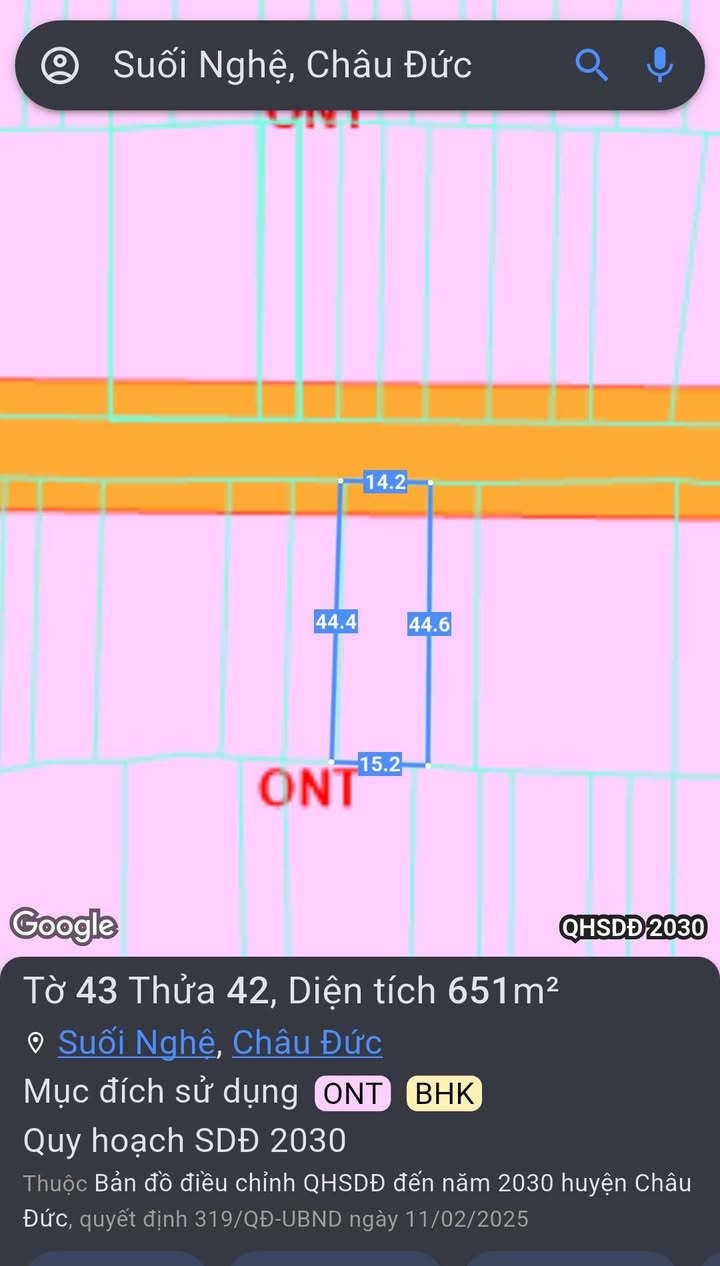 Đất mặt tiền kinh doanh đường 11, xã Suối Nghệ, Châu Đức 664m² giá 4.1 tỷ - Đầu tư sinh lời ngay!