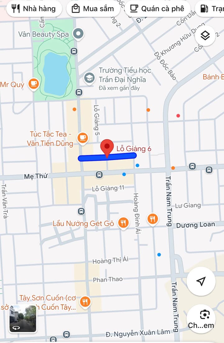 Đất mặt tiền Lỗ Giáng 6, Hòa Xuân 100m² giá 5 tỷ - Vị trí đắc địa, giao thông thuận lợi!