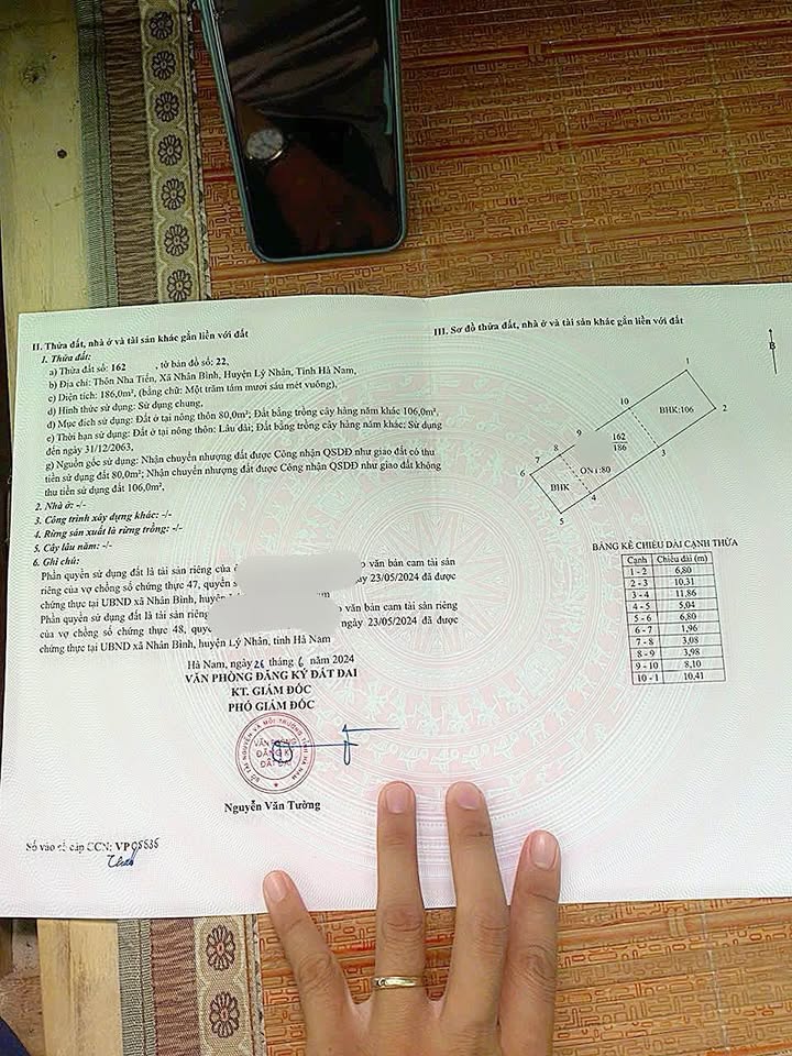 Đất nền mặt đường QL38B, xã Nhân Bình, 186m² - Cơ hội đầu tư sinh lời cao!