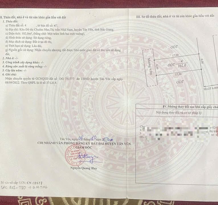 Đất khu đô thị Chuôm Nho, Nhã Nam, Bắc Giang 102m² giá 2 tỷ - Cơ hội đầu tư hiếm có!