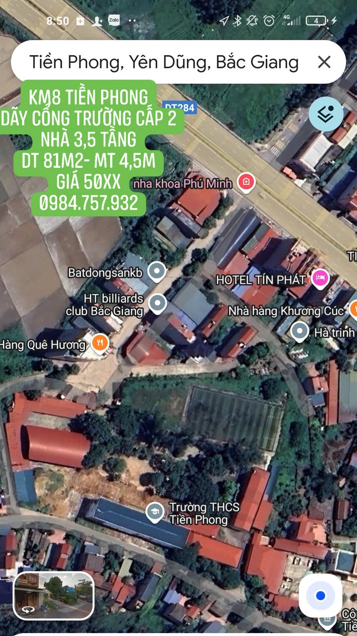 Nhà 3,5 tầng Tiền Phong, Bắc Giang - 81m² giá 5 tỷ - Kinh doanh sầm uất!