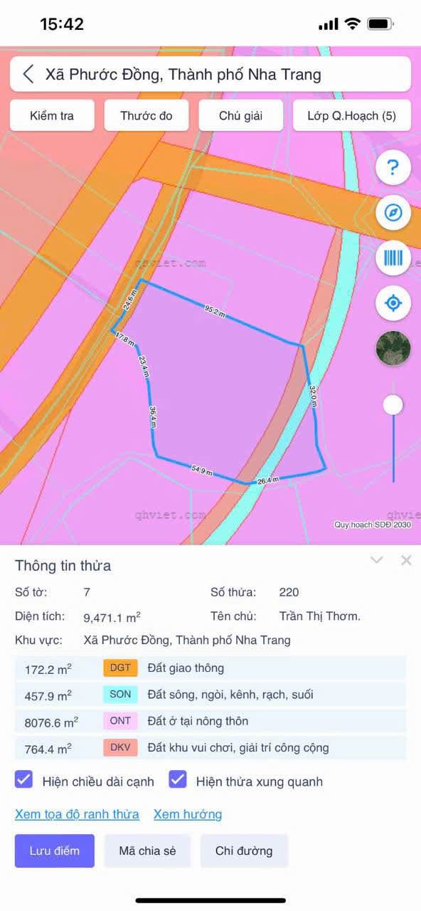 Đất nền Phước Đồng Nha Trang 8400m² giá 8.4 tỷ - Thích hợp làm vườn nghỉ dưỡng!