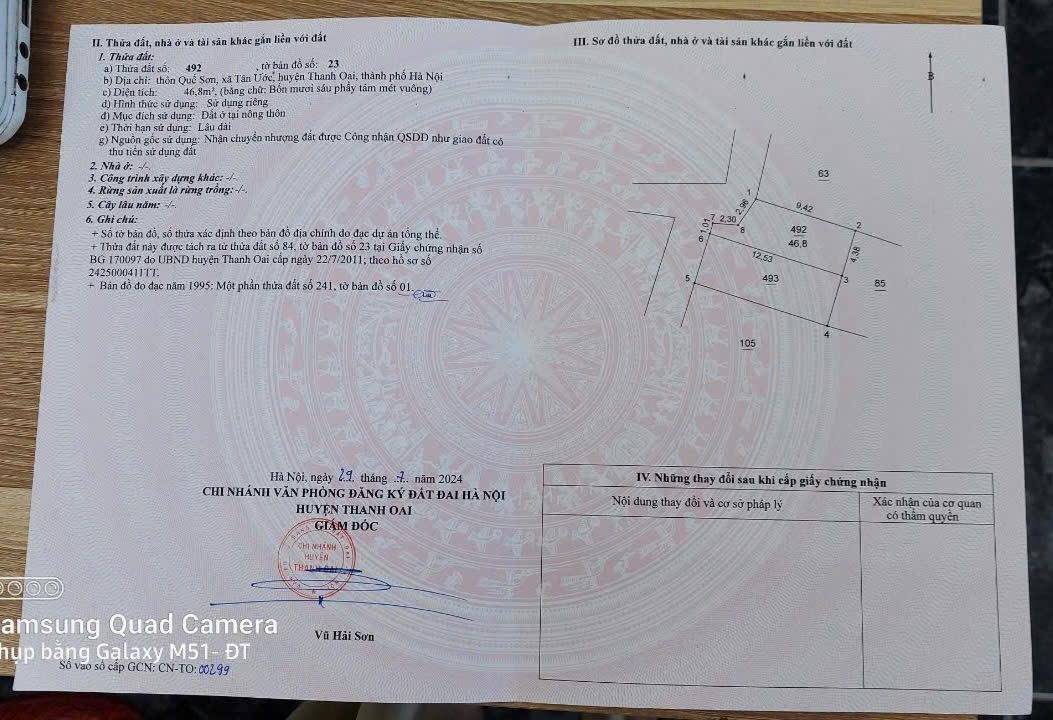 Đất nền thôn Quế Sơn, xã Dân Hòa 47m² - Tiềm năng đầu tư cao!