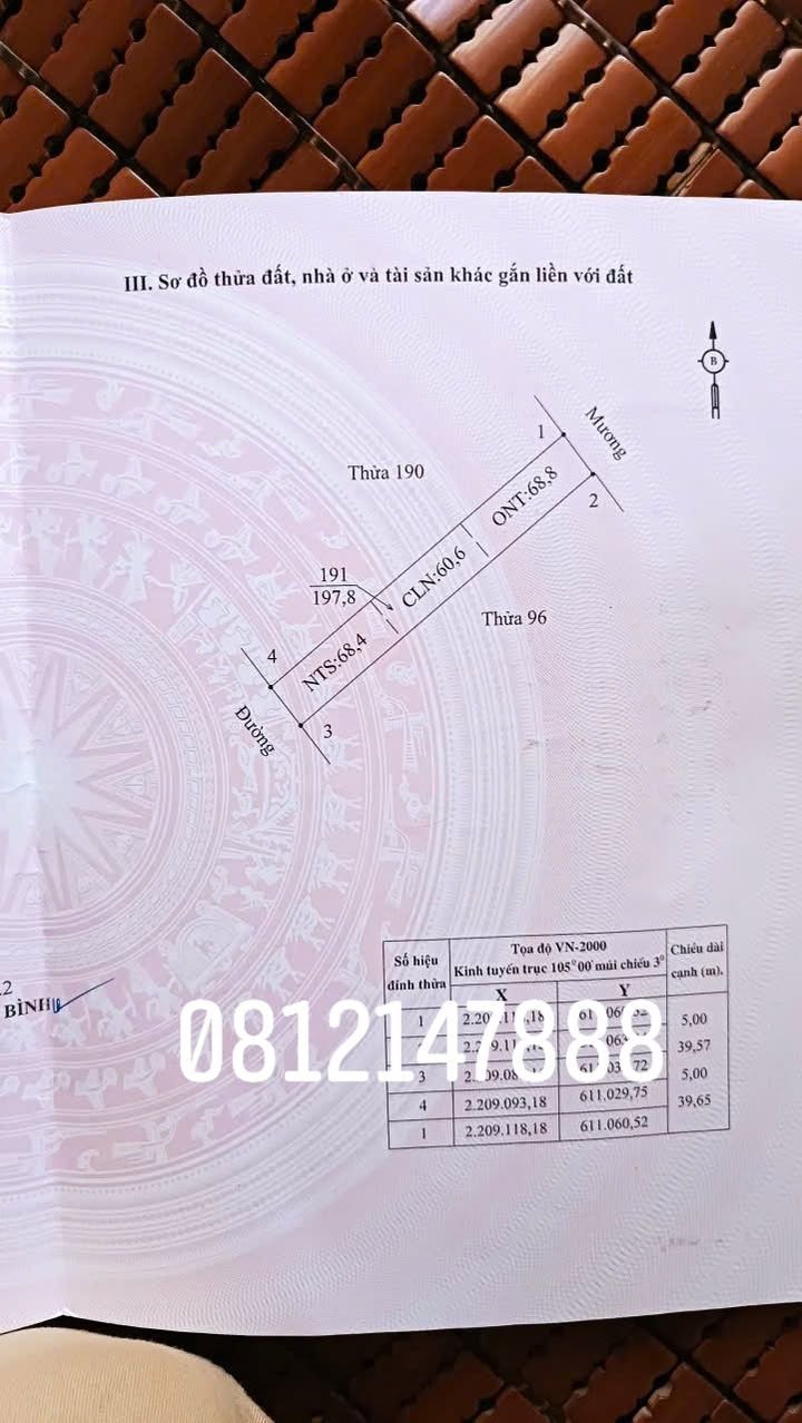 Lô đất thổ cư xã Kim Trung, Ninh Bình 200m² - Hướng Nam, sổ riêng chính chủ!