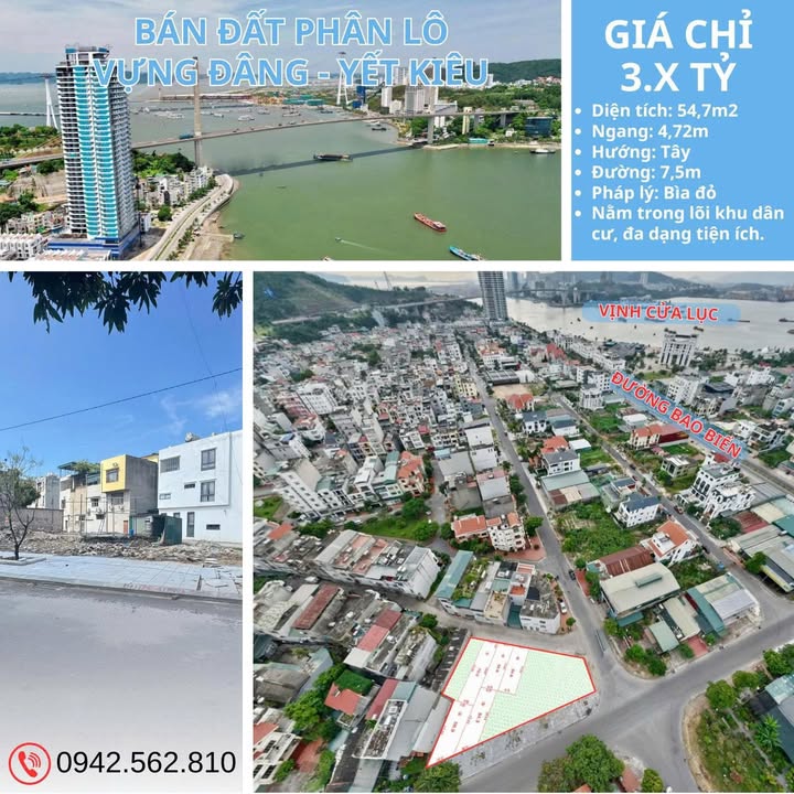 Đất nền đường Nguyễn Văn Cừ Hạ Long 54.4m² giá 4 tỷ - Giao thông thuận lợi!